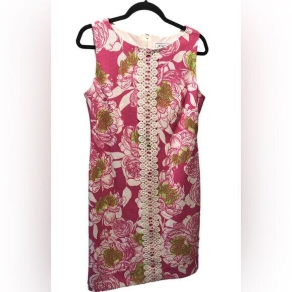 NWT JHoward Women’s Pink Floral Sleeveless Knee Length Spring Summer Dress - 10 - Picture 1 of 5